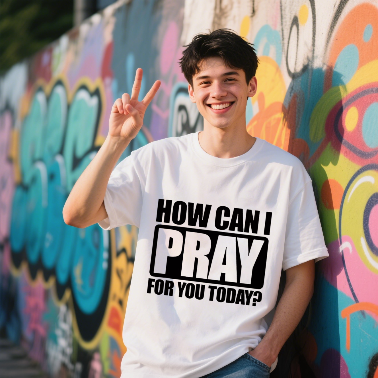 How Can I Pray For You Today T-Shirt, 100% Cotton, Short Sleeve, Crew Neck, Unisex For Men And Women