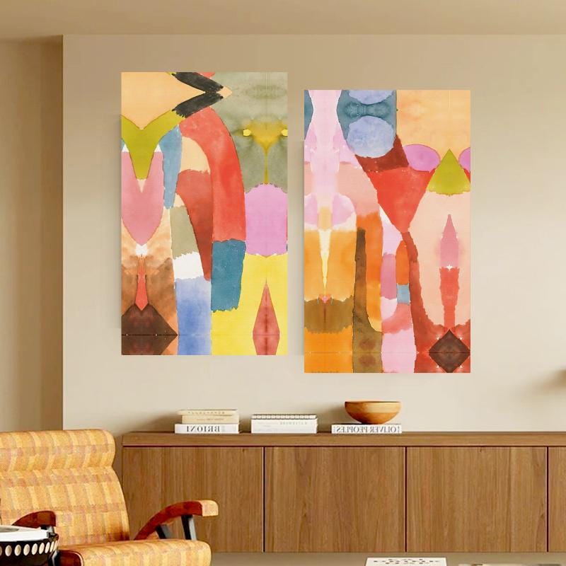 Abstract Canvas Wall Art Decor, 12x24x2 Pieces, for Living Room, Bedroom, Bathroom, Kitchen, Home and Office