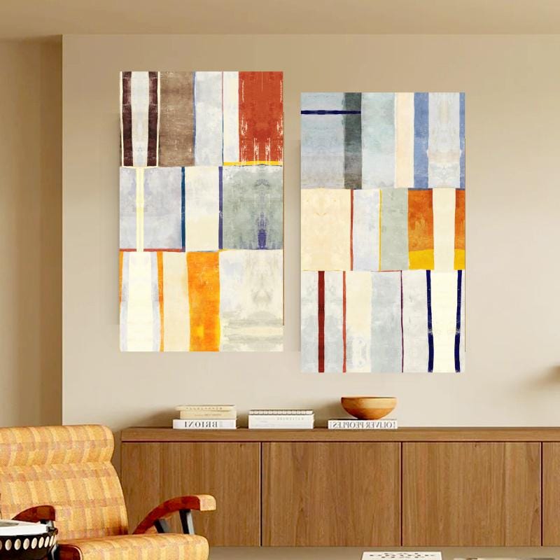 Abstract Canvas Wall Art Decor, 12x24x2 Pieces, for Living Room, Bedroom, Bathroom, Kitchen, Home and Office