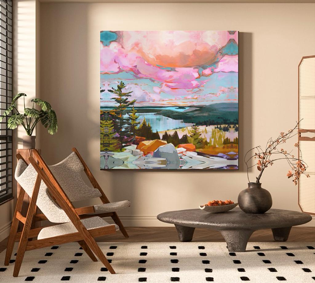 Abstract Canvas Wall Art Decor 20x20 inches for living room, bedroom, bathroom, kitchen, home and office