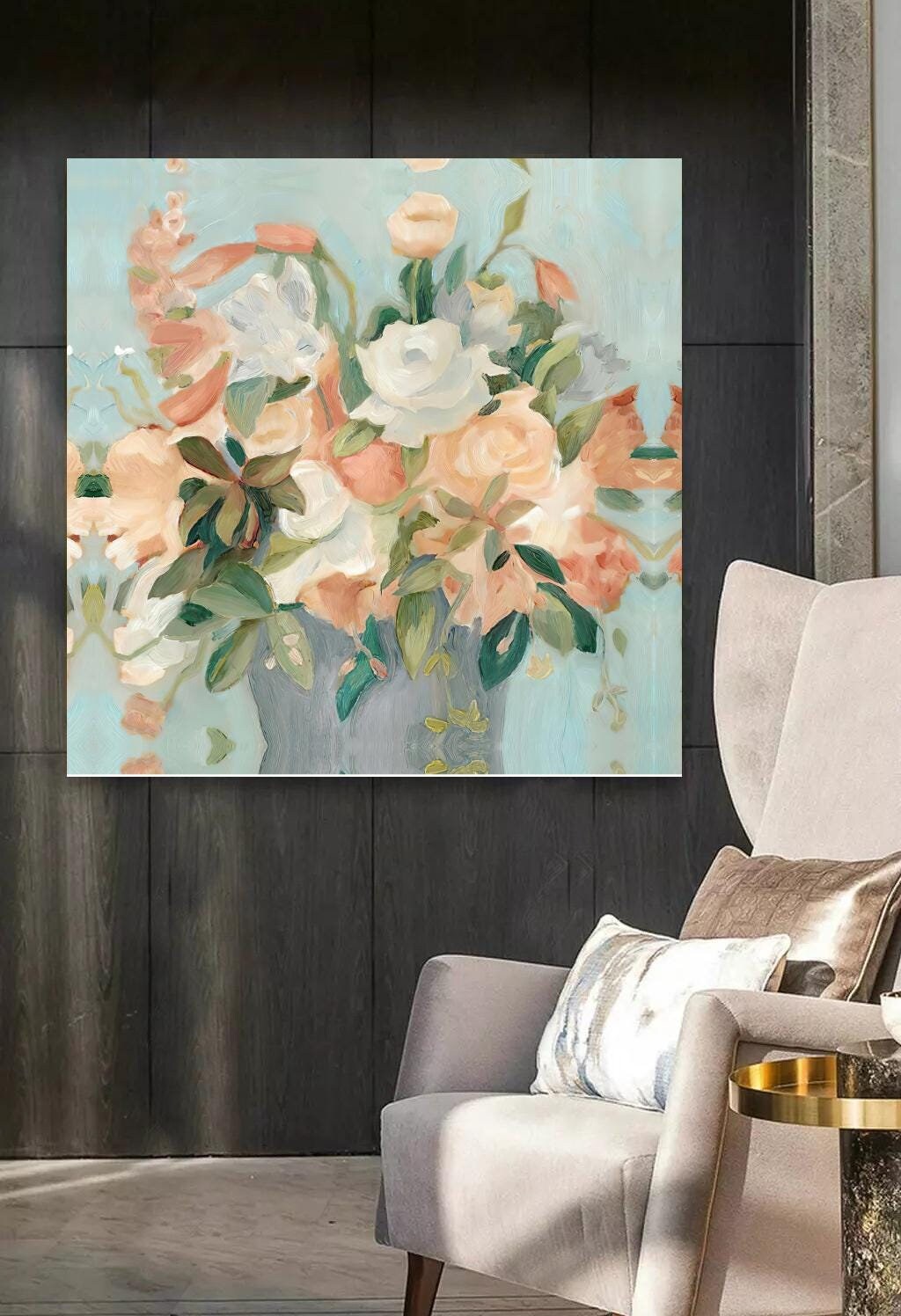 Abstract Canvas Wall Art Decor, 20x20 inches, for Living Room, Bedroom, Bathroom, Kitchen, Home and Office