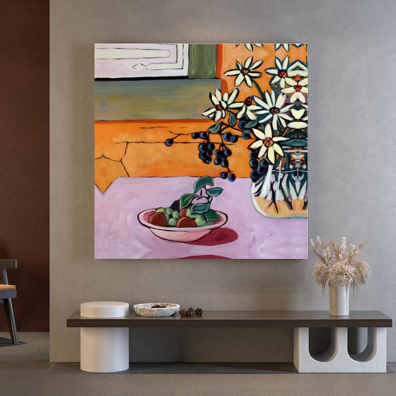 Abstract Canvas Wall Art Decor, 20x20 inches, for Living Room, Bathroom, Bedroom, Kitchen, Home and Office