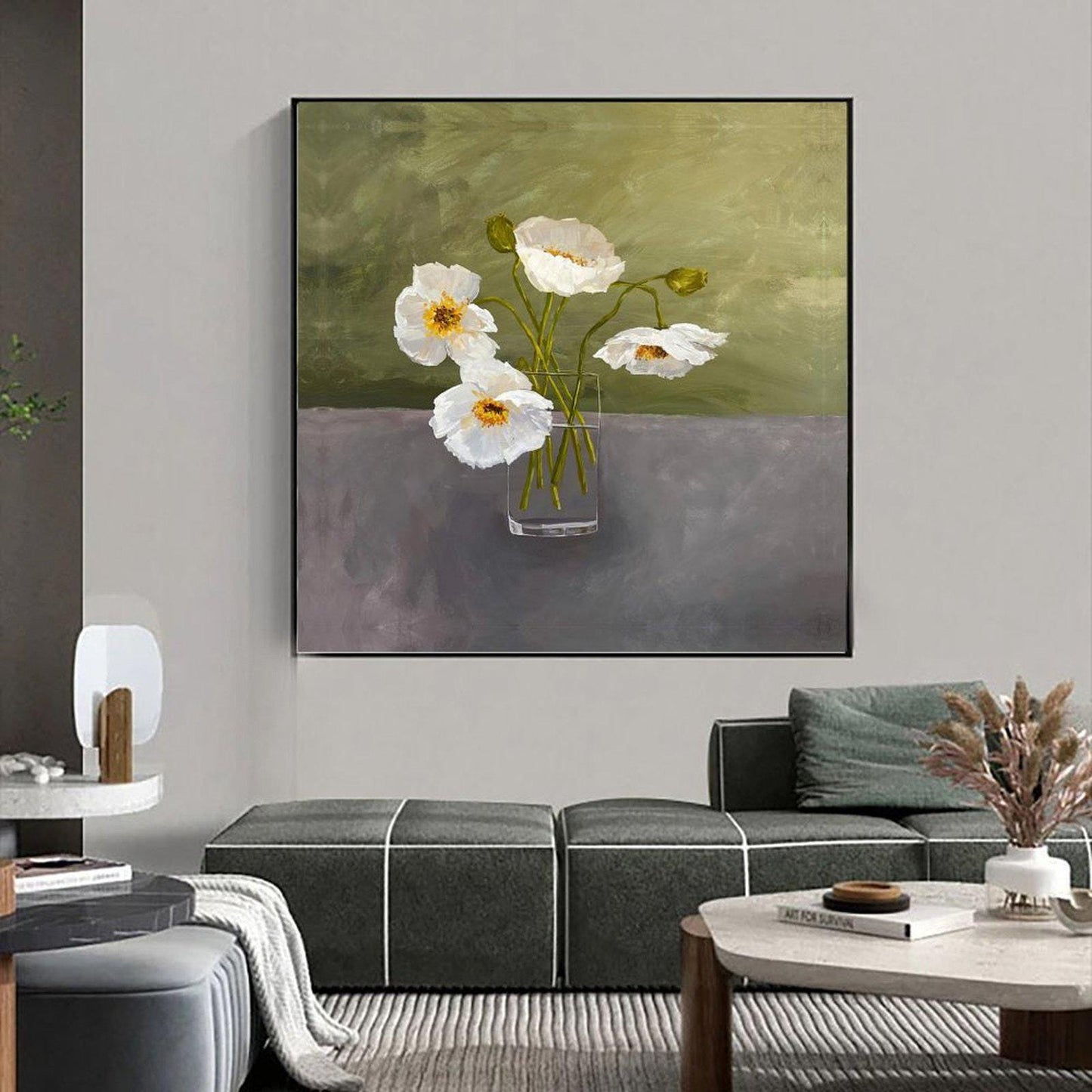 Abstract Canvas Wall Art Decor, 20x20 inches, for Living Room, Bathroom, Bedroom, Kitchen, Home and Office