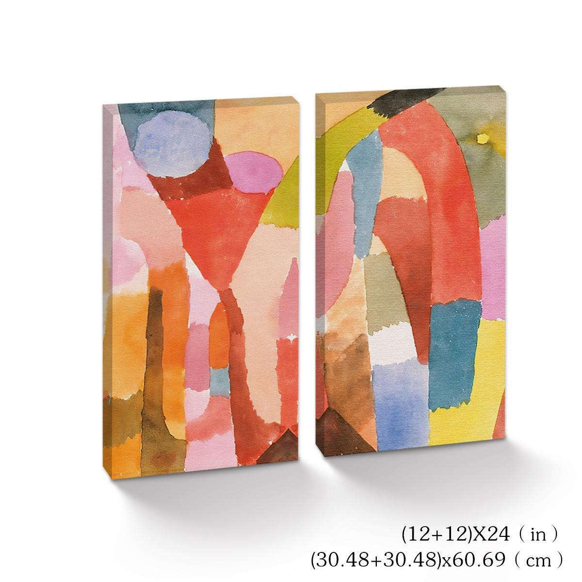 Abstract Canvas Wall Art Decor, 12x24x2 Pieces, for Living Room, Bedroom, Bathroom, Kitchen, Home and Office