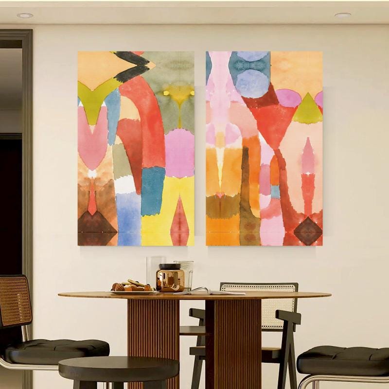 Abstract Canvas Wall Art Decor, 12x24x2 Pieces, for Living Room, Bedroom, Bathroom, Kitchen, Home and Office
