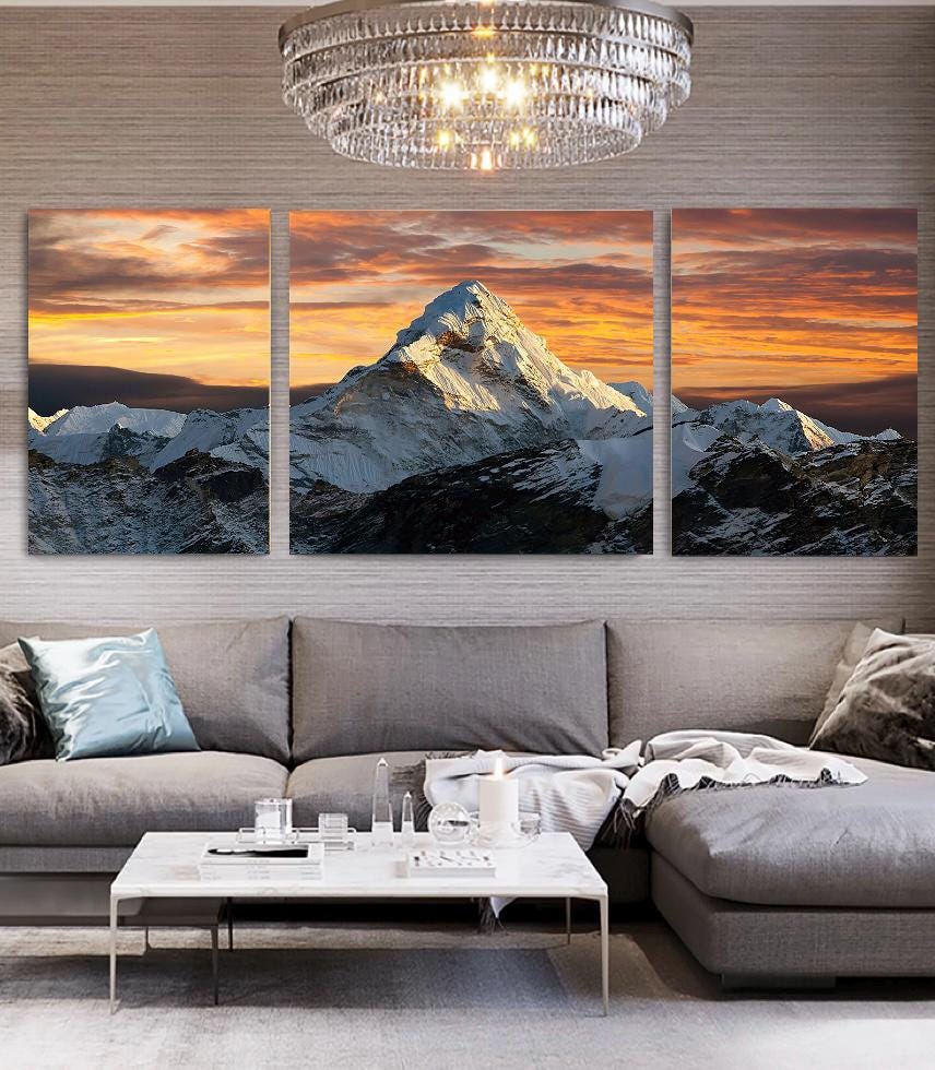 Abstract Canvas Wall Art Decor 3 pics (16+24+16) x20 inches for living room, bedroom, bathroom, kitchen, home and office