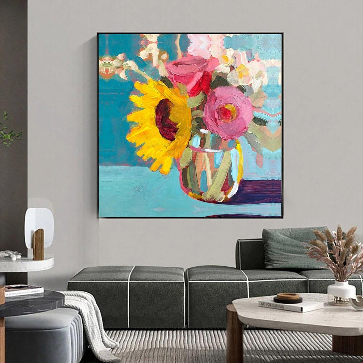 Abstract Canvas Wall Art Decor, 20x20 inches, for Living Room, Bedroom, Bathroom, Kitchen, Home and Office