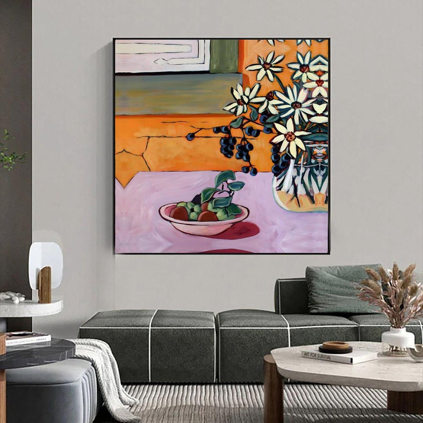Abstract Canvas Wall Art Decor, 20x20 inches, for Living Room, Bathroom, Bedroom, Kitchen, Home and Office