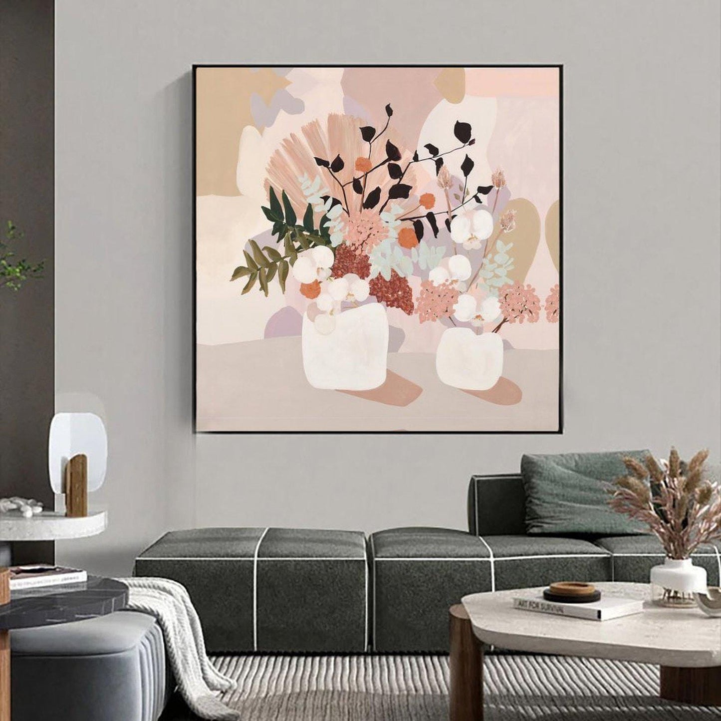 Abstract Canvas Wall Art Decor, 20x20 inches, for Living Room, Bathroom, Bedroom, Kitchen, Home and Office