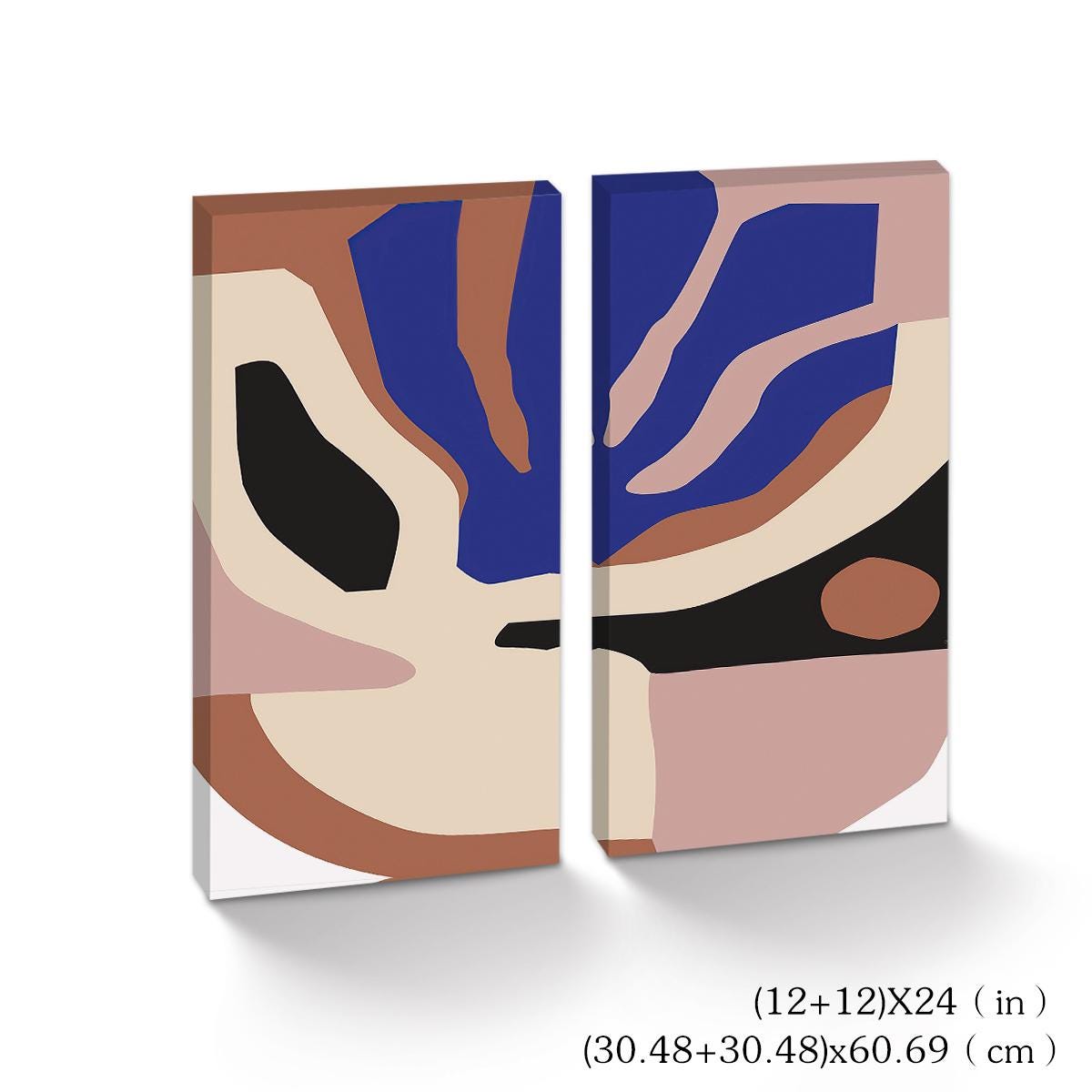 Abstract Canvas Wall Art Decor, 12x24x2 Pieces, for Living Room, Bedroom, Bathroom, Kitchen, Home and Office