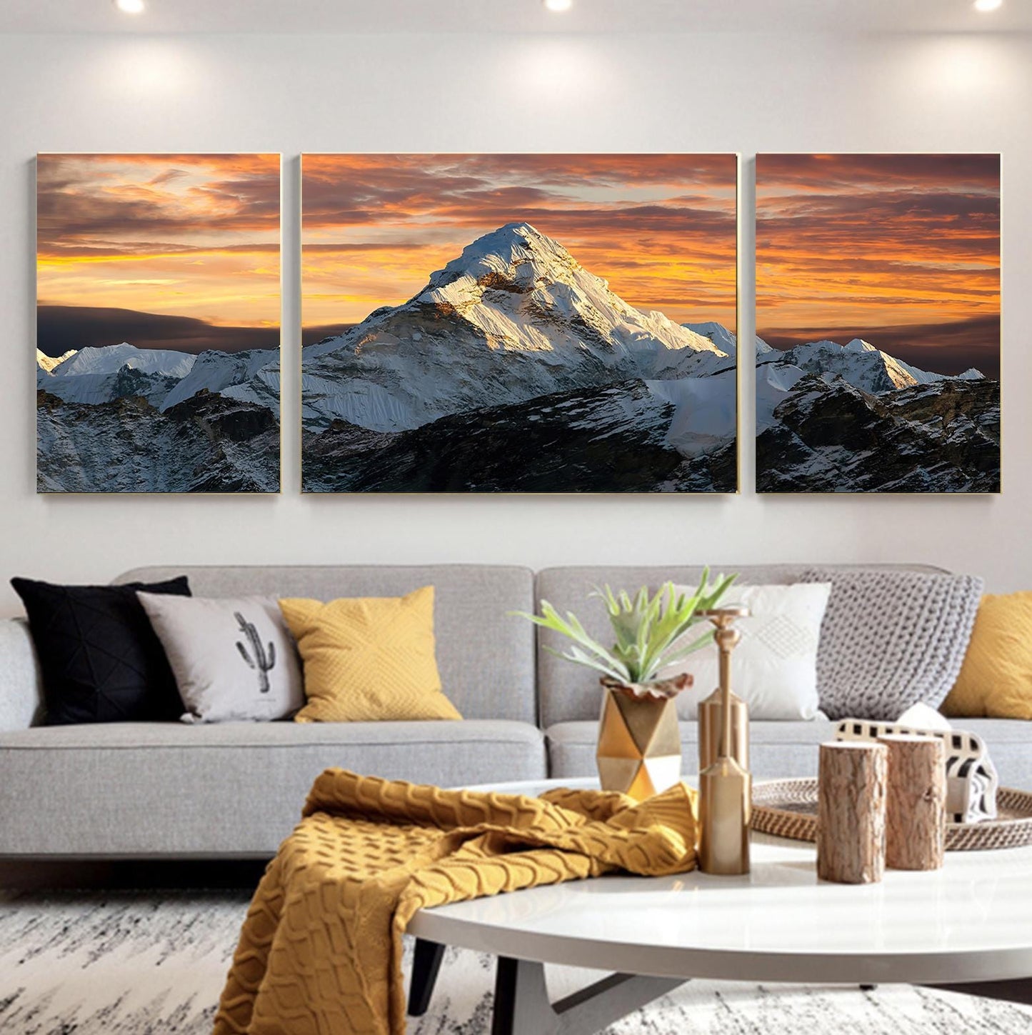 Abstract Canvas Wall Art Decor 3 pics (16+24+16) x20 inches for living room, bedroom, bathroom, kitchen, home and office