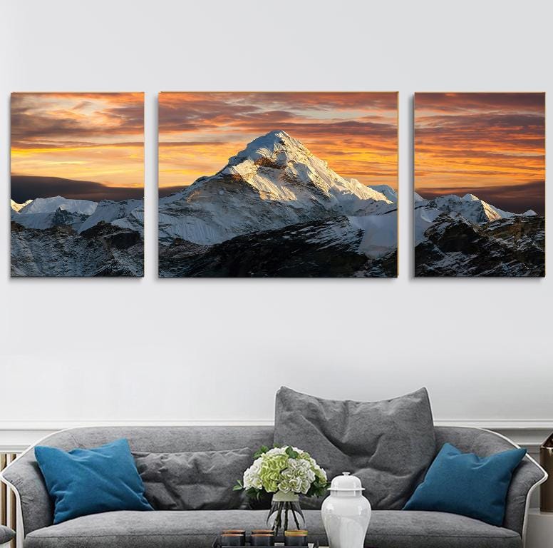 Abstract Canvas Wall Art Decor 3 pics (16+24+16) x20 inches for living room, bedroom, bathroom, kitchen, home and office