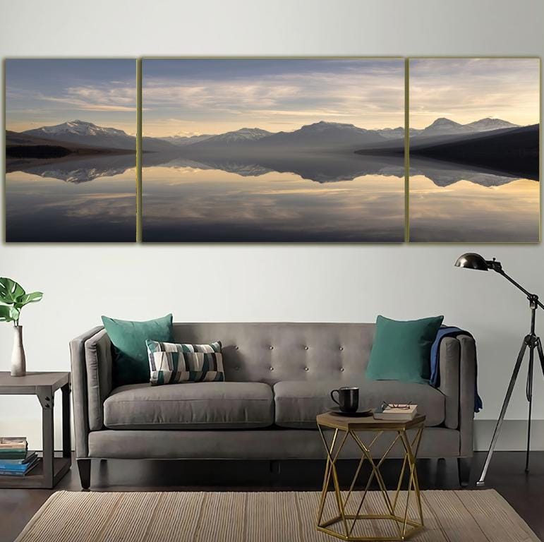 Abstract Canvas Wall Art Decor 3 pics (16+24+16) x20 inches for living room, bedroom, bathroom, kitchen, home and office