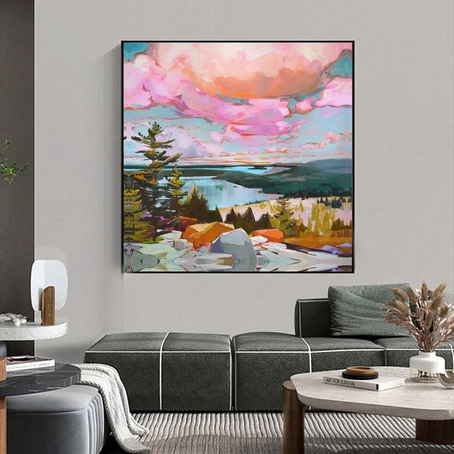 Abstract Canvas Wall Art Decor 20x20 inches for living room, bedroom, bathroom, kitchen, home and office