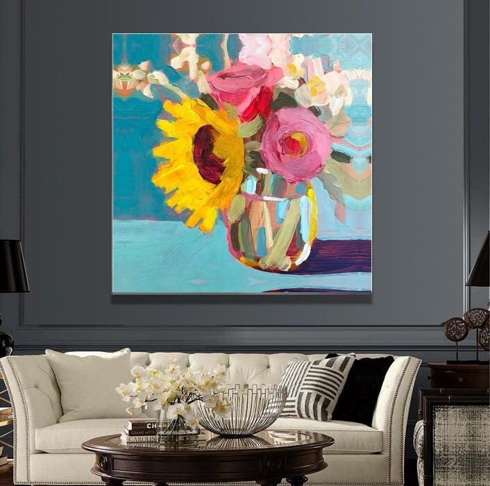 Abstract Canvas Wall Art Decor, 20x20 inches, for Living Room, Bedroom, Bathroom, Kitchen, Home and Office